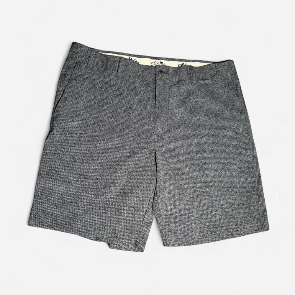Callaway Performance Golf Shorts Men Size 40 Gray Textured Stretch Moisture Wick